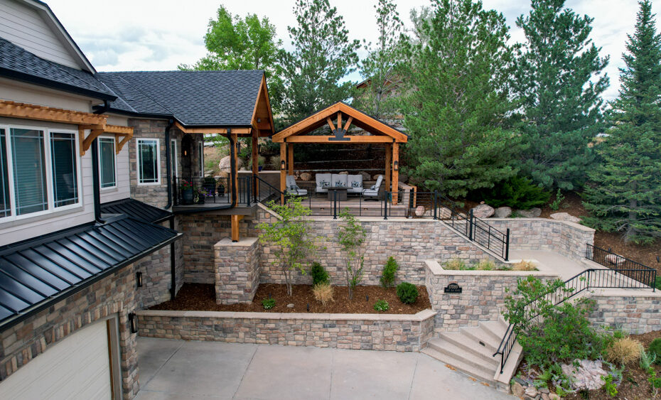 A Grand Entrance with a pergola and portico